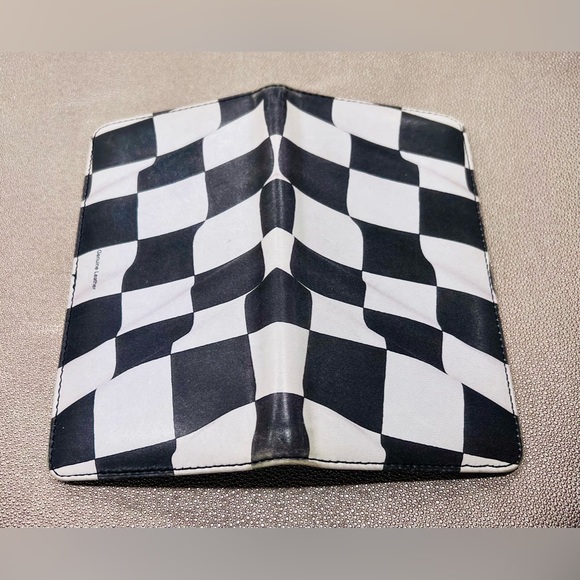 Leather Check Book Cover- NASCAR Checkered Flag - Picture 8 of 8